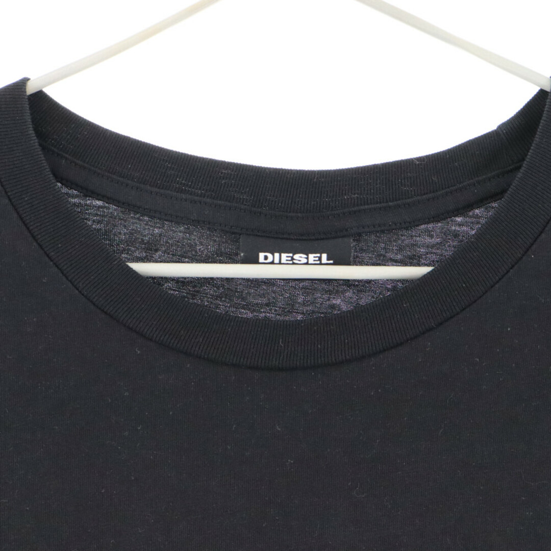 DIESEL(ディーゼル)のDIESEL ディーゼル デザインプリント クルーネック 半袖Tシャツ ブラック メンズのトップス(Tシャツ/カットソー(半袖/袖なし))の商品写真