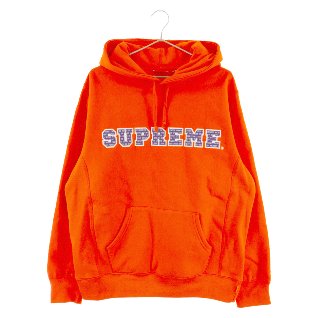 Supreme(シュプリーム)のSUPREME シュプリーム 19AW The Most Hooded Sweatshirt ザモストフーディー ロゴ刺繍スウェット プルオーバーフーディ パーカー オレンジ メンズのトップス(パーカー)の商品写真