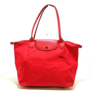 ロンシャン(LONGCHAMP)のLONGCHAMP(ロンシャン) ショルダーバッグ ル・プリアージュクラブ ピンク×赤 折りたたみ ナイロン×レザー(ショルダーバッグ)