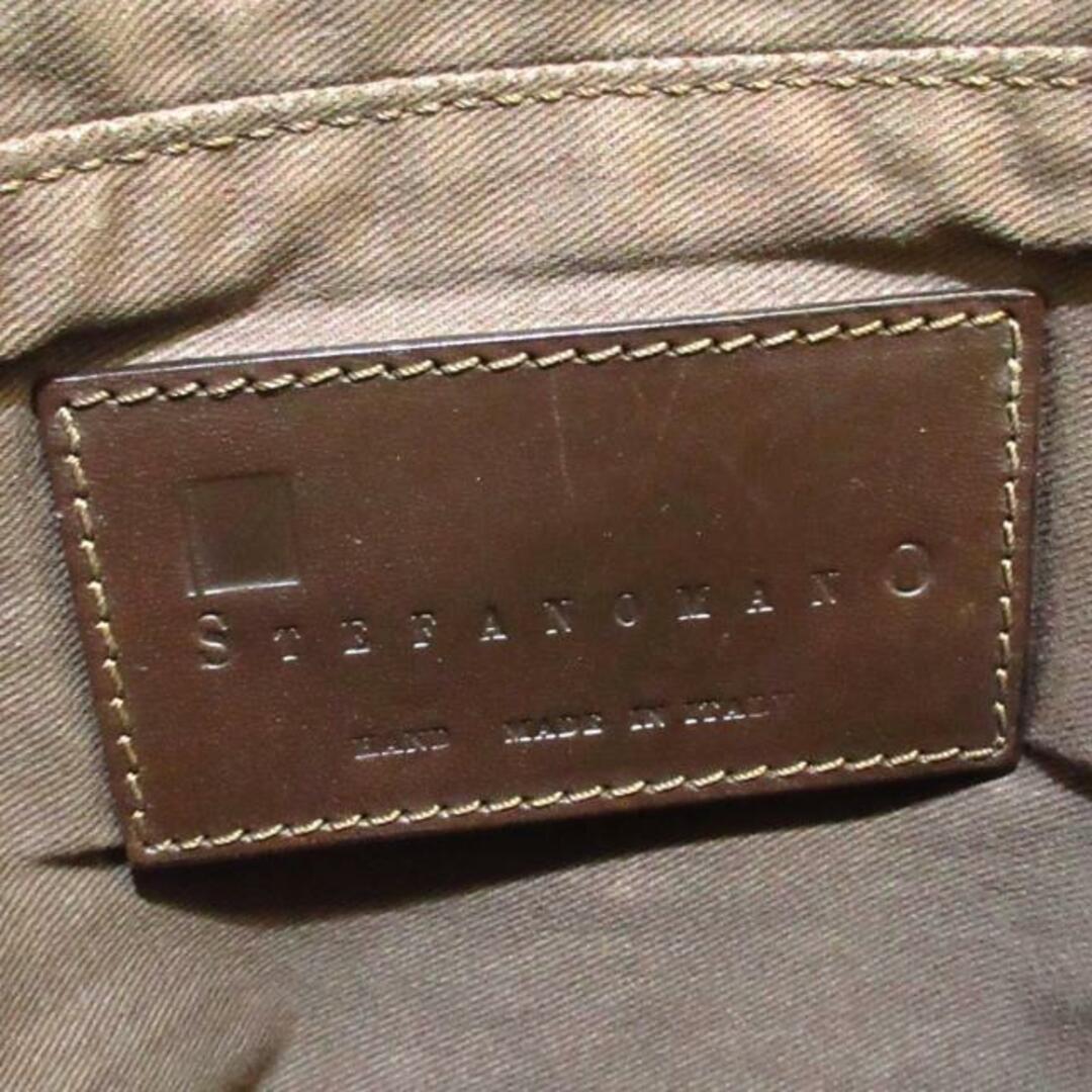 Stefano manO(ステファノマーノ)のSTEFANO MANO(ステファノマーノ) ビジネスバッグ - ブラウン×ダークブラウン レザー メンズのバッグ(ビジネスバッグ)の商品写真