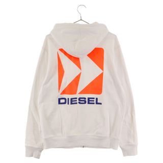 ディーゼル(DIESEL)のDIESEL ディーゼル バックプリント ジップアップ フーディープルオーバーパーカー 00SHG0-BMOWT-BRANDON-Z-0HAXD ホワイト(パーカー)