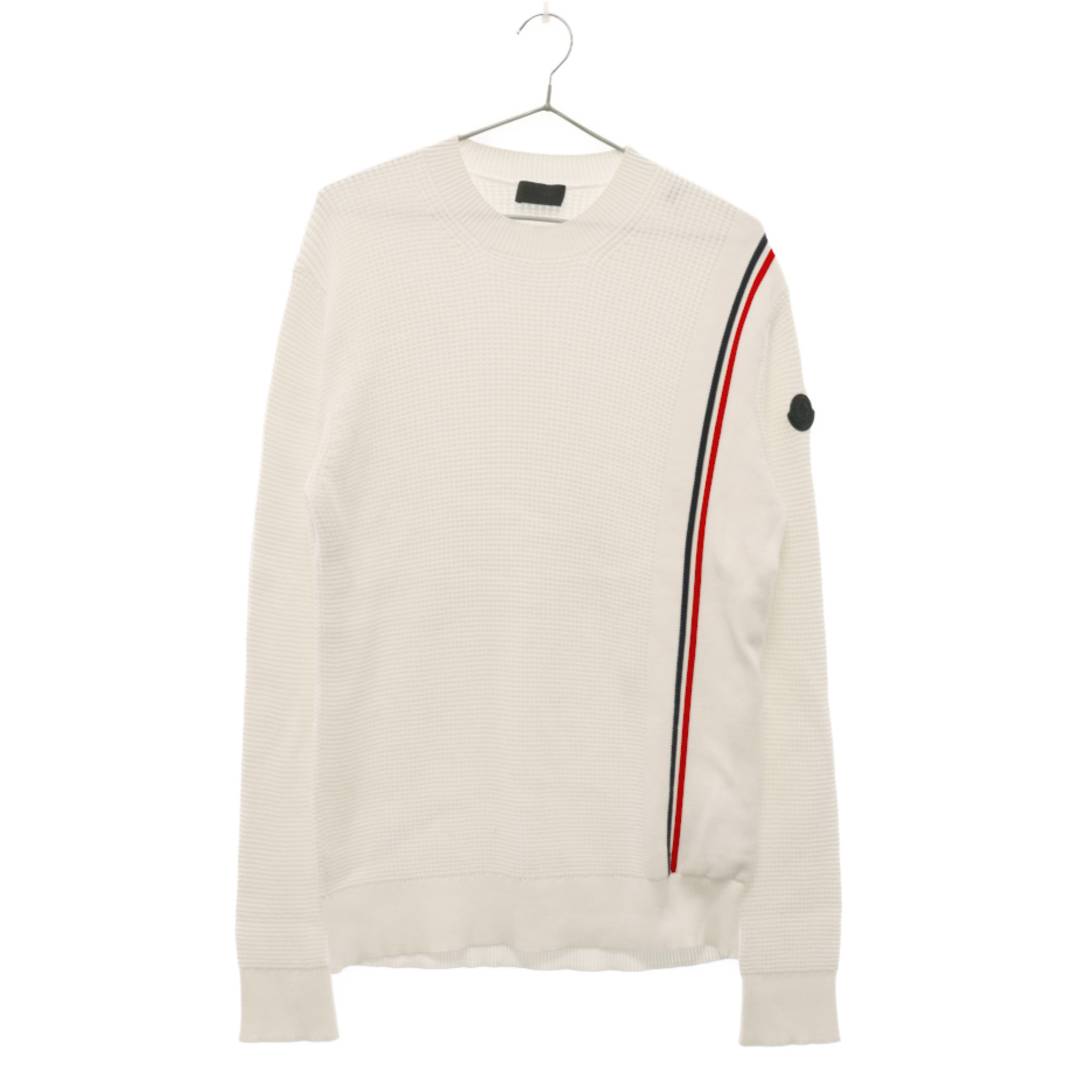 MONCLER(モンクレール)のMONCLER モンクレール GIROCOLLO TRICOT トリコロール サーマル 長袖Tシャツ ロングスリーブカットソー ホワイト C-TIND-22-11938 メンズのトップス(Tシャツ/カットソー(七分/長袖))の商品写真