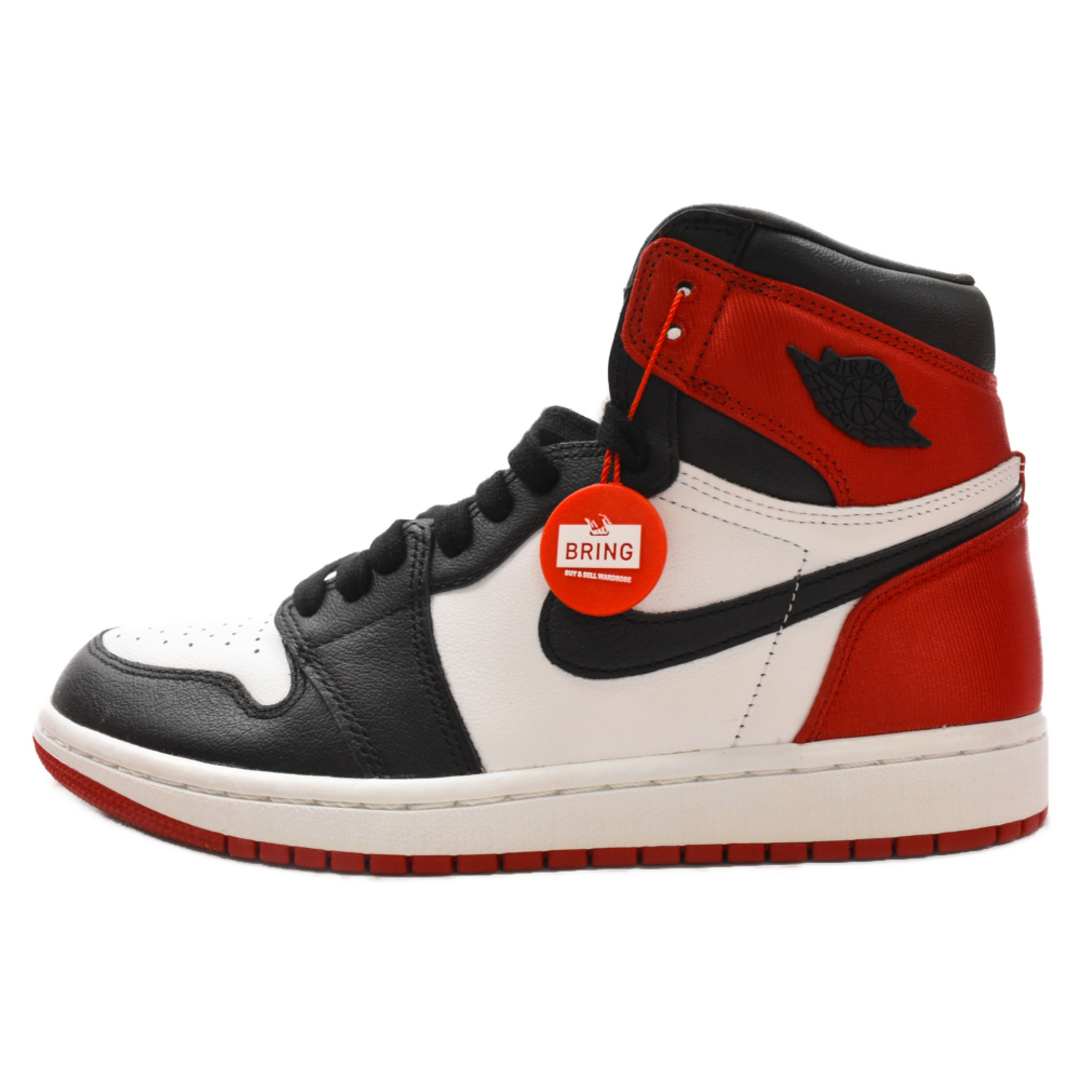 NIKE(ナイキ)のNIKE ナイキ WMNS AIR JORDAN 1 RETRO HIGH OG SATIN BLACK TOE エアジョーダン1 ハイカットシューズ スニーカー US9/26cm ホワイト/レッド CD0461-016 メンズの靴/シューズ(スニーカー)の商品写真