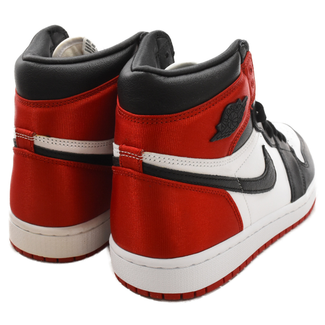 NIKE(ナイキ)のNIKE ナイキ WMNS AIR JORDAN 1 RETRO HIGH OG SATIN BLACK TOE エアジョーダン1 ハイカットシューズ スニーカー US9/26cm ホワイト/レッド CD0461-016 メンズの靴/シューズ(スニーカー)の商品写真