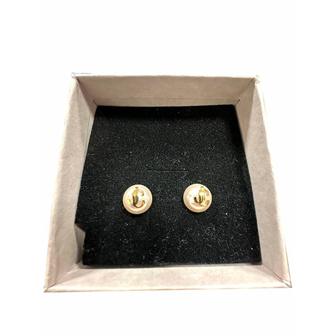 JIMMY CHOO(ジミーチュウ)の【中古】JIMMY CHOO ジミーチュウ アクセサリー レディース ピアス JCロゴ入り パール スタッド ピアス JCPEARLSTUDSDXQ ゴールド金具 レディースのアクセサリー(ピアス)の商品写真