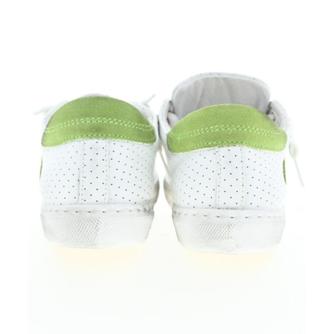 2STAR ２スター スニーカー EU35(21.5cm位) 白x黄緑 【古着】【中古】 レディースの靴/シューズ(スニーカー)の商品写真