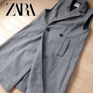 ZARA - フーデッドショールカラーコートの通販｜ラクマ