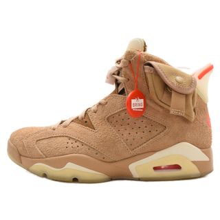 ナイキ(NIKE)のNIKE ナイキ ×TRAVIS SCOTT AIR JORDAN6 RETRO SP トラヴィススコット エアジョーダン6 ハイカットスニーカーブラウン US6.5/24.5cm DH0690-200(スニーカー)