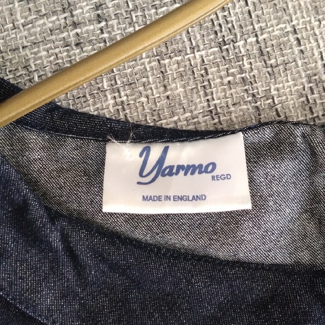 Yarmo(ヤーモ)のYarmo デニム半袖ワンピース レディースのワンピース(ロングワンピース/マキシワンピース)の商品写真