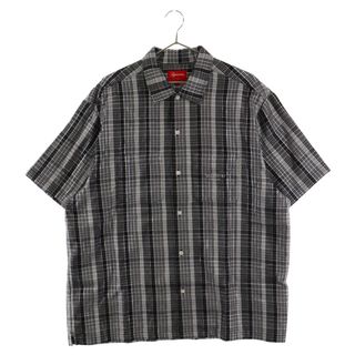 シュプリーム(Supreme)のSUPREME シュプリーム 23SS Metallic Plaid S/S Shirt メタリック チェック 半袖シャツ グレー(シャツ)