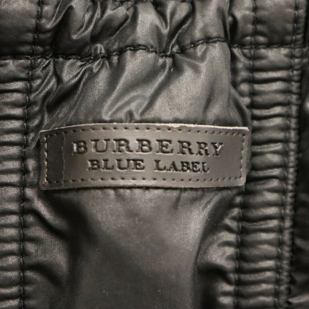 BURBERRY BLUE LABEL(バーバリーブルーレーベル)のBURBERRY BLUE LABEL バーバリーブルーレーベル ジップアップ ナイロンベスト フード ブラック レディース FYF02-521-09 レディースのトップス(ベスト/ジレ)の商品写真