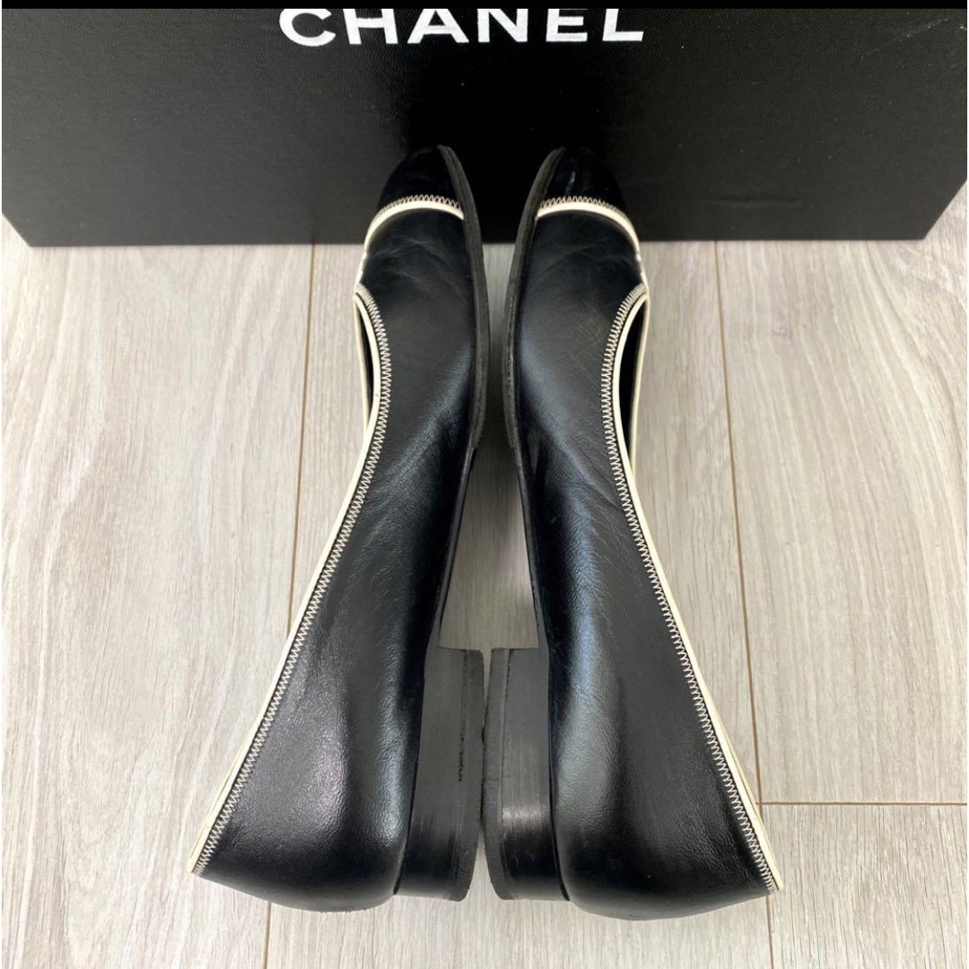 CHANEL シャネル フラットシューズ ブラック 34 1/2 イタリア製 CHANEL シャネル フラットシューズ ブラック 34 1/2 イタリア製