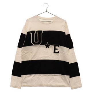 ユニフォームエクスペリメント(uniform experiment)のUNIFORM EXPERIMENT ユニフォームエクスペリメント ワッペンロゴ ボーダー 長袖Tシャツ ホワイト/ブラック UE-160006(Tシャツ/カットソー(七分/長袖))