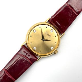 ピアジェ(PIAGET)の【美品・稼動品】ピアジェ PIAGET 手巻き ダイヤ ラウンド 4P1 750(腕時計)