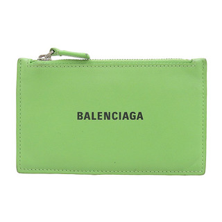 バレンシアガ(Balenciaga)の【中古】Balenciaga バレンシアガ レザー ロゴ カードケース コインケース 594311 グリーン gy(その他)