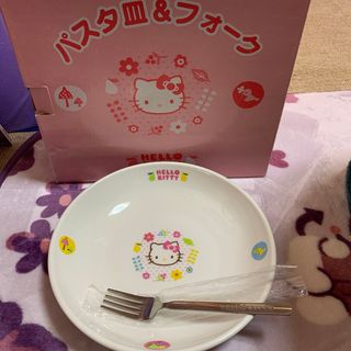 キティ　パスタ皿＆フォーク(食器)