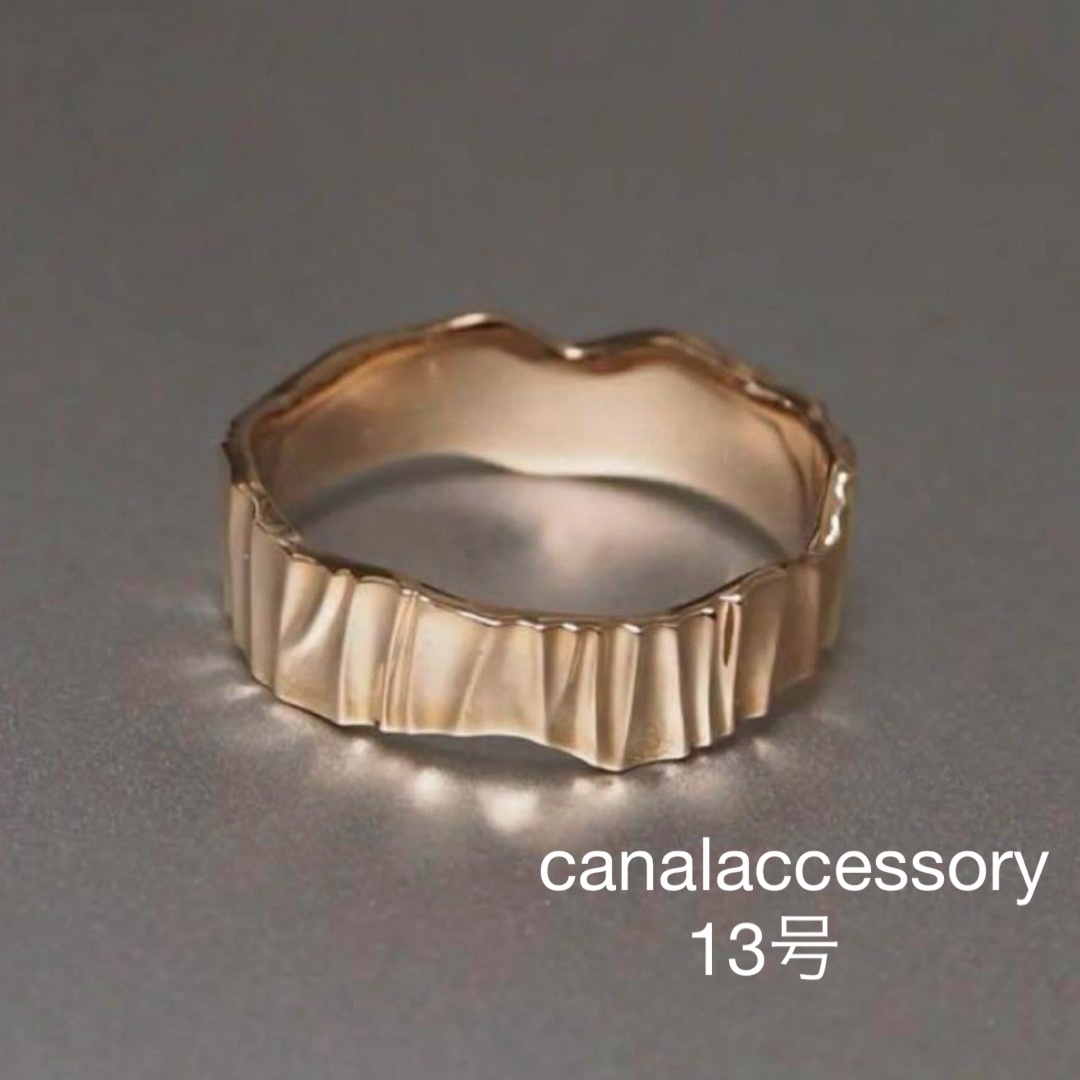 canal accessory 流木リング　13号　ゴールド　リング　10k レディースのアクセサリー(リング(指輪))の商品写真