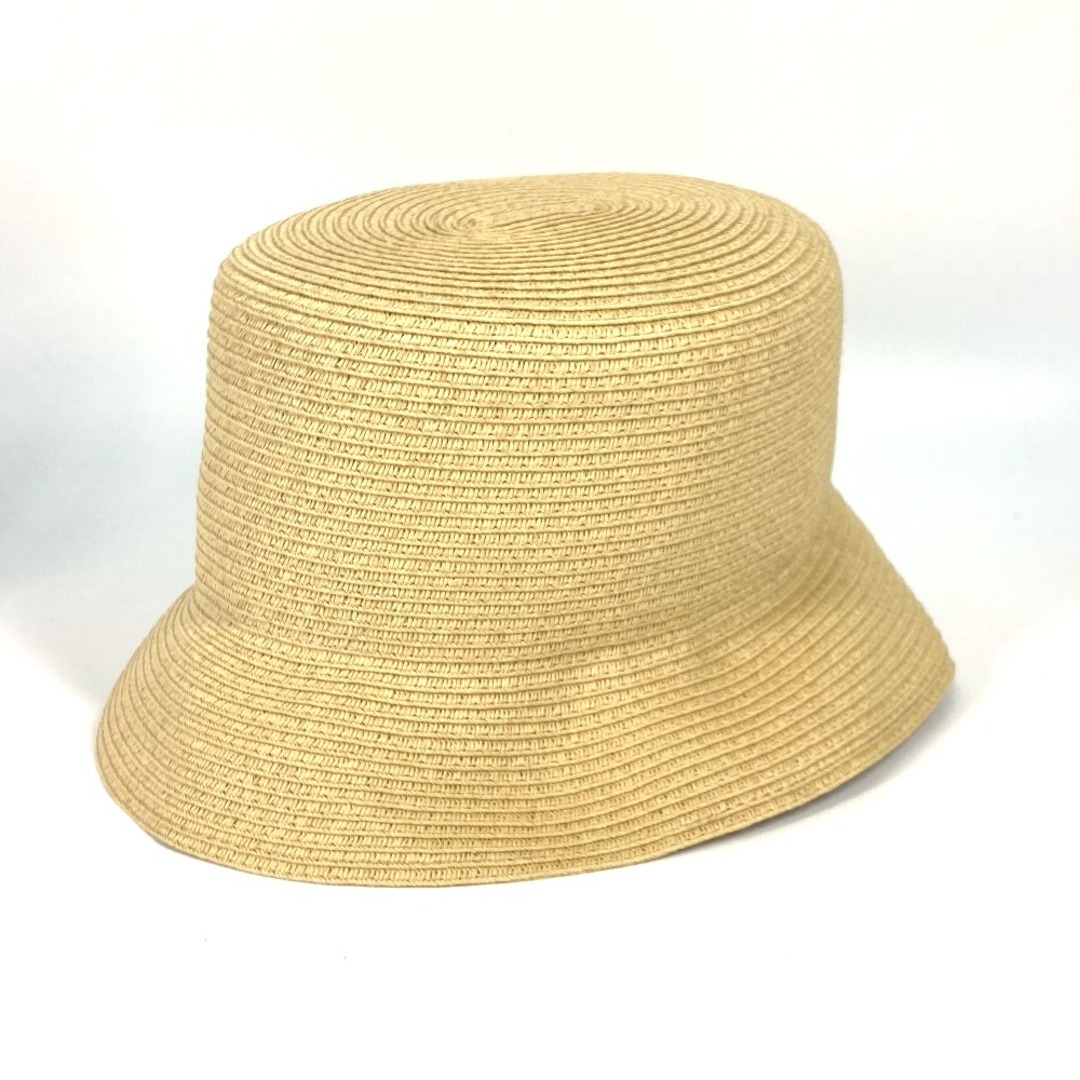 FENDI(フェンディ)のフェンディ FENDI AIJE RAFFIA BUCKET Hat バケットハット＆巾着バッグ FXQ891 ハンドバッグ ハット帽 帽子 バケットハット ボブハット ハット レザー ベージュ 未使用 レディースの帽子(ハット)の商品写真