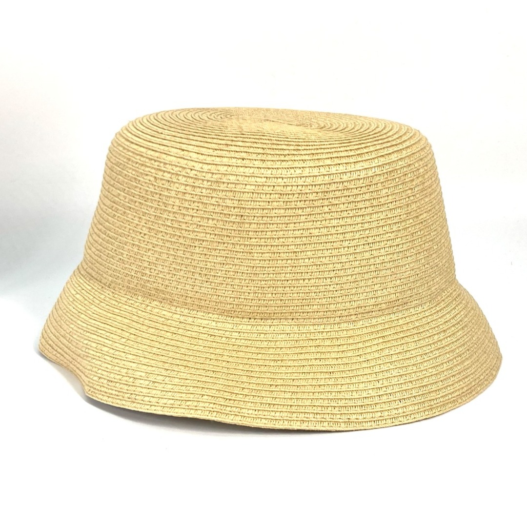 FENDI(フェンディ)のフェンディ FENDI AIJE RAFFIA BUCKET Hat バケットハット＆巾着バッグ FXQ891 ハンドバッグ ハット帽 帽子 バケットハット ボブハット ハット レザー ベージュ 未使用 レディースの帽子(ハット)の商品写真