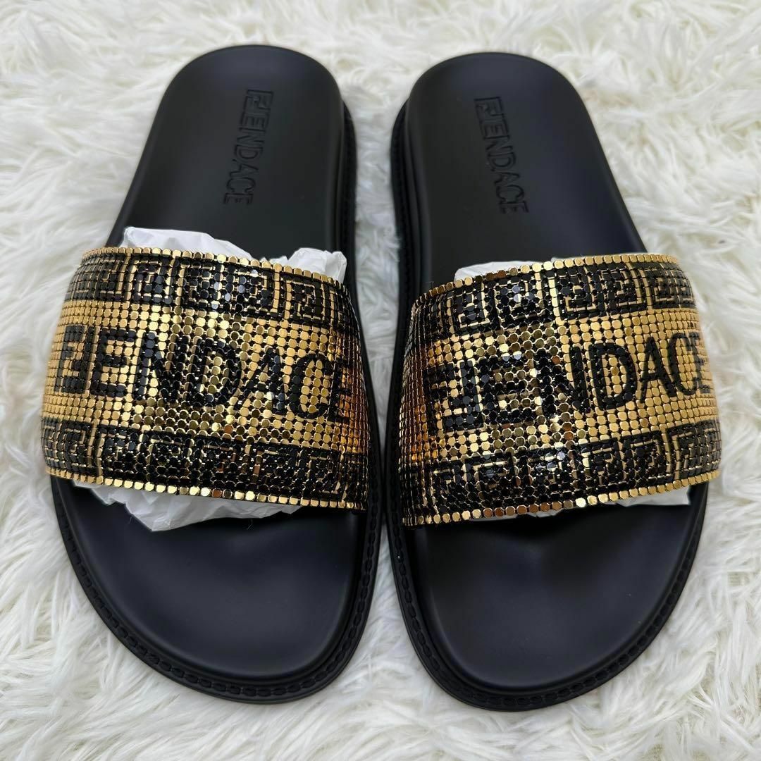 希少 黒入荷！ 新品 入手困難★FENDI VERSACE FENDACE サンダル 36