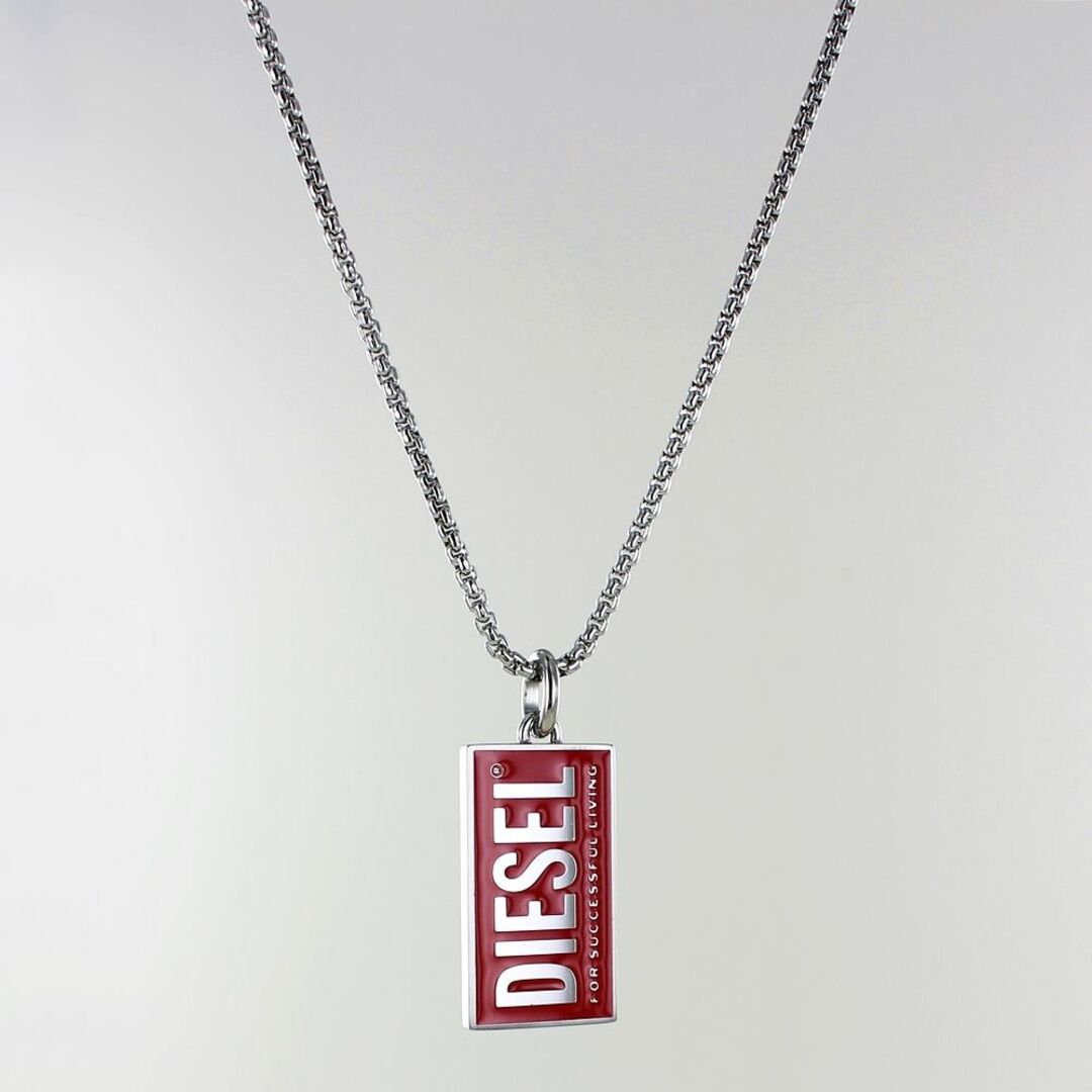 DIESEL(ディーゼル)のペアネックレス ステンレス ディーゼル アクセサリー シンプル ペアルック カップル 夫婦 プレゼント Diesel ブランド チェーン ネックレス ペア お揃い プレゼント ユニセックス メンズのアクセサリー(ネックレス)の商品写真