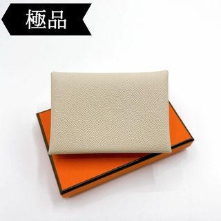 エルメス(Hermes)の◇エルメス◇カルヴィ/デュオ/ヴォーエプソン/コインケース/アイボリー/ブランド(コインケース)