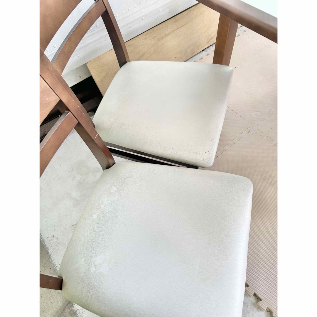 ニトリ(ニトリ)のニトリ　ダイニングチェア　椅子　2脚　セット　おしゃれ　かわいい　白　ホワイト インテリア/住まい/日用品の椅子/チェア(ダイニングチェア)の商品写真
