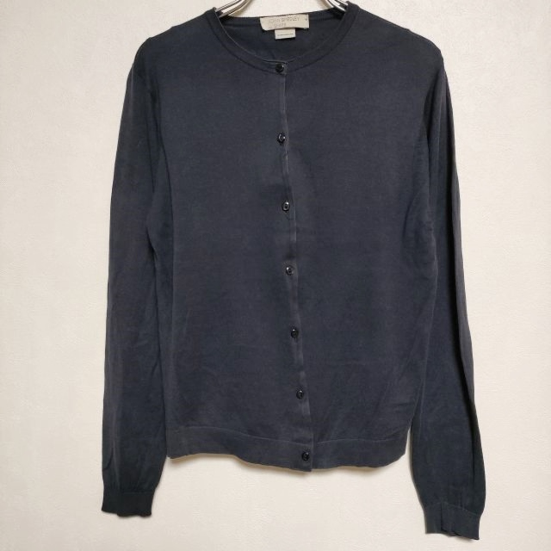 JOHN SMEDLEY(ジョンスメドレー)のJOHN SMEDLEY/SHIPS コットンカーディガン ニット ネイビー レディース ジョンスメドレー/シップス【中古】4-0215M∞ レディースのトップス(ニット/セーター)の商品写真