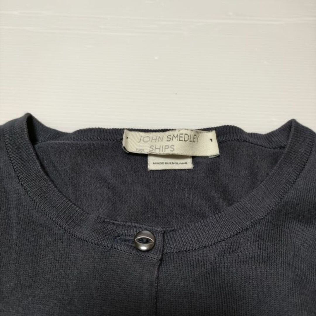 JOHN SMEDLEY(ジョンスメドレー)のJOHN SMEDLEY/SHIPS コットンカーディガン ニット ネイビー レディース ジョンスメドレー/シップス【中古】4-0215M∞ レディースのトップス(ニット/セーター)の商品写真