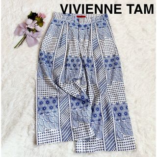 ヴィヴィアンタム(VIVIENNE TAM)の✳︎圧巻の総刺繍✨VIVIENNE TAMヴィヴィアンタム　刺し子　麻刺繍パンツ(カジュアルパンツ)