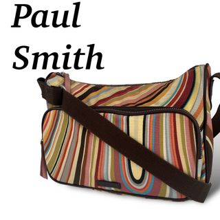 ポールスミス(Paul Smith)のポールスミス　ショルダーバッグ　マルチストライプ　レザー　メッセンジャーバッグ(ショルダーバッグ)