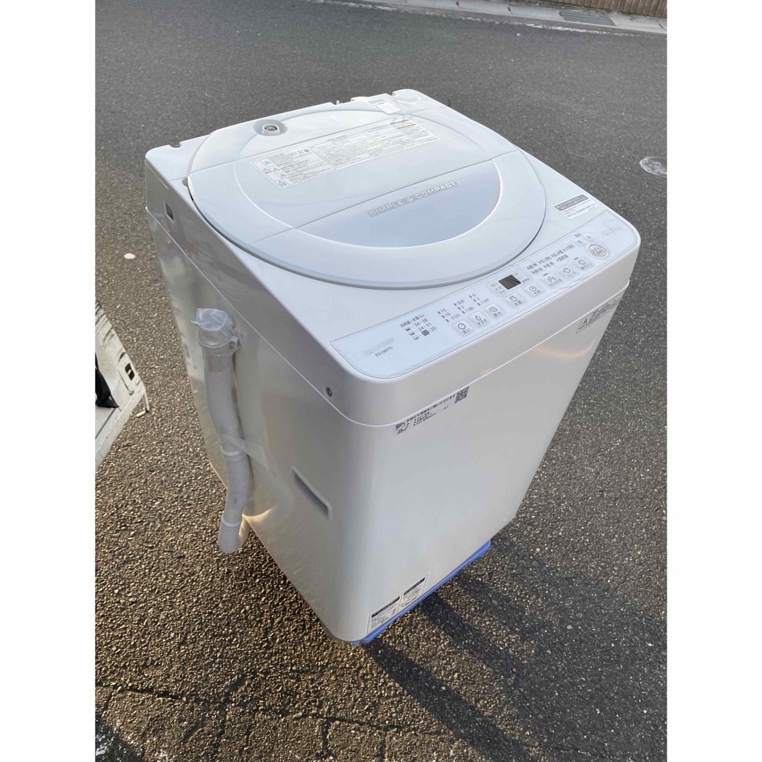 SHARP(シャープ)の引取歓迎愛知　SHARP 6kg洗濯機　ES-G60TC-W 2018年製 スマホ/家電/カメラの生活家電(洗濯機)の商品写真