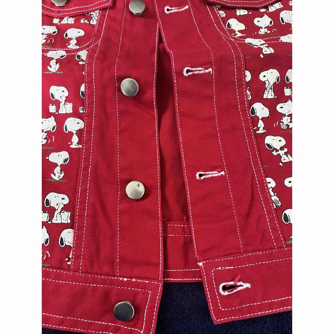 SNOOPY赤ベスト キッズ/ベビー/マタニティのキッズ服女の子用(90cm~)(ジャケット/上着)の商品写真