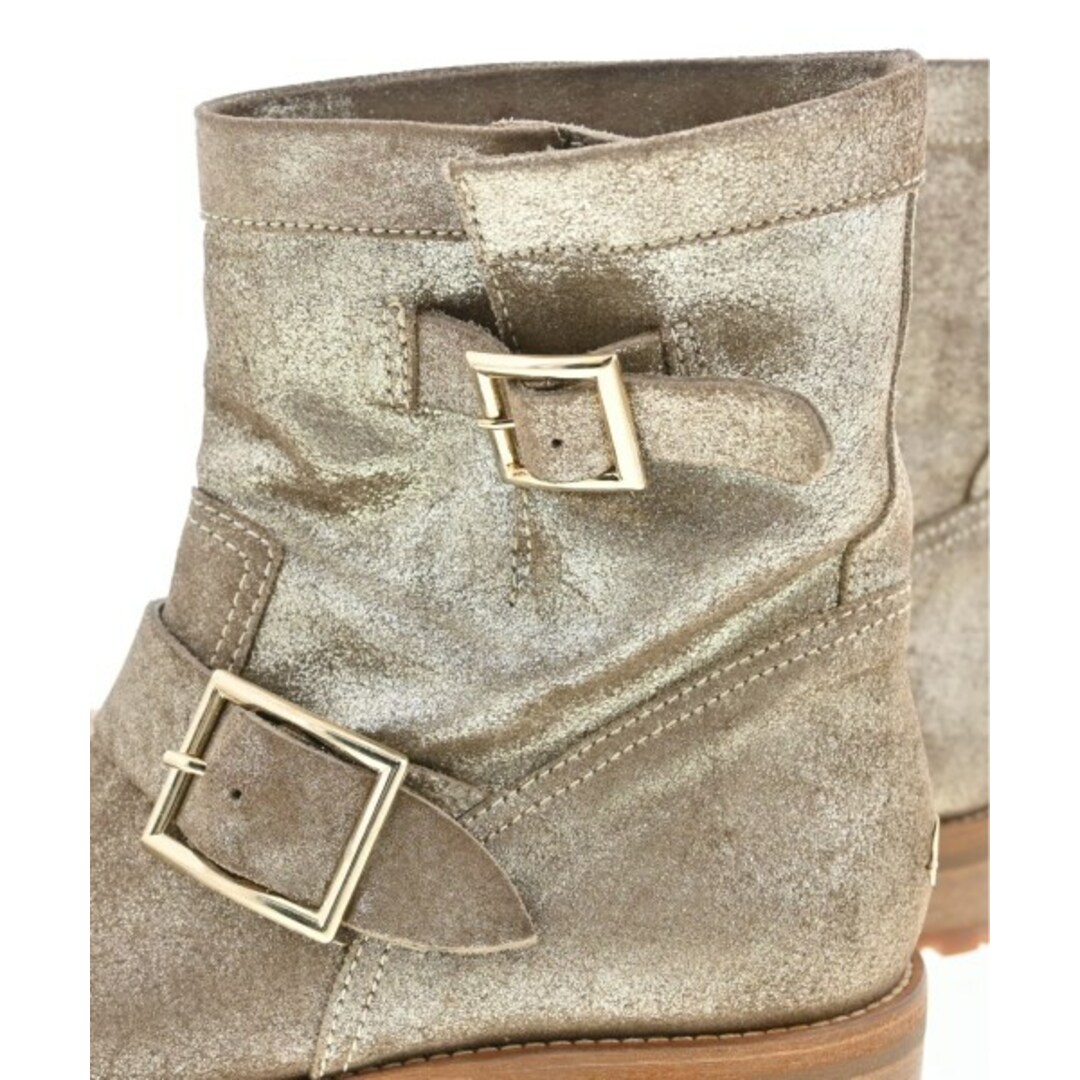 JIMMY CHOO(ジミーチュウ)のJIMMY CHOO ブーツ EU37 1/2(24cm位) ベージュ 【古着】【中古】 レディースの靴/シューズ(ブーツ)の商品写真