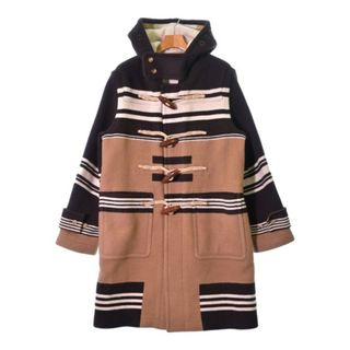 バーバリー(BURBERRY)のBURBERRY バーバリー ダッフルコート 50(L位) ベージュx茶x白 【古着】【中古】(ダッフルコート)