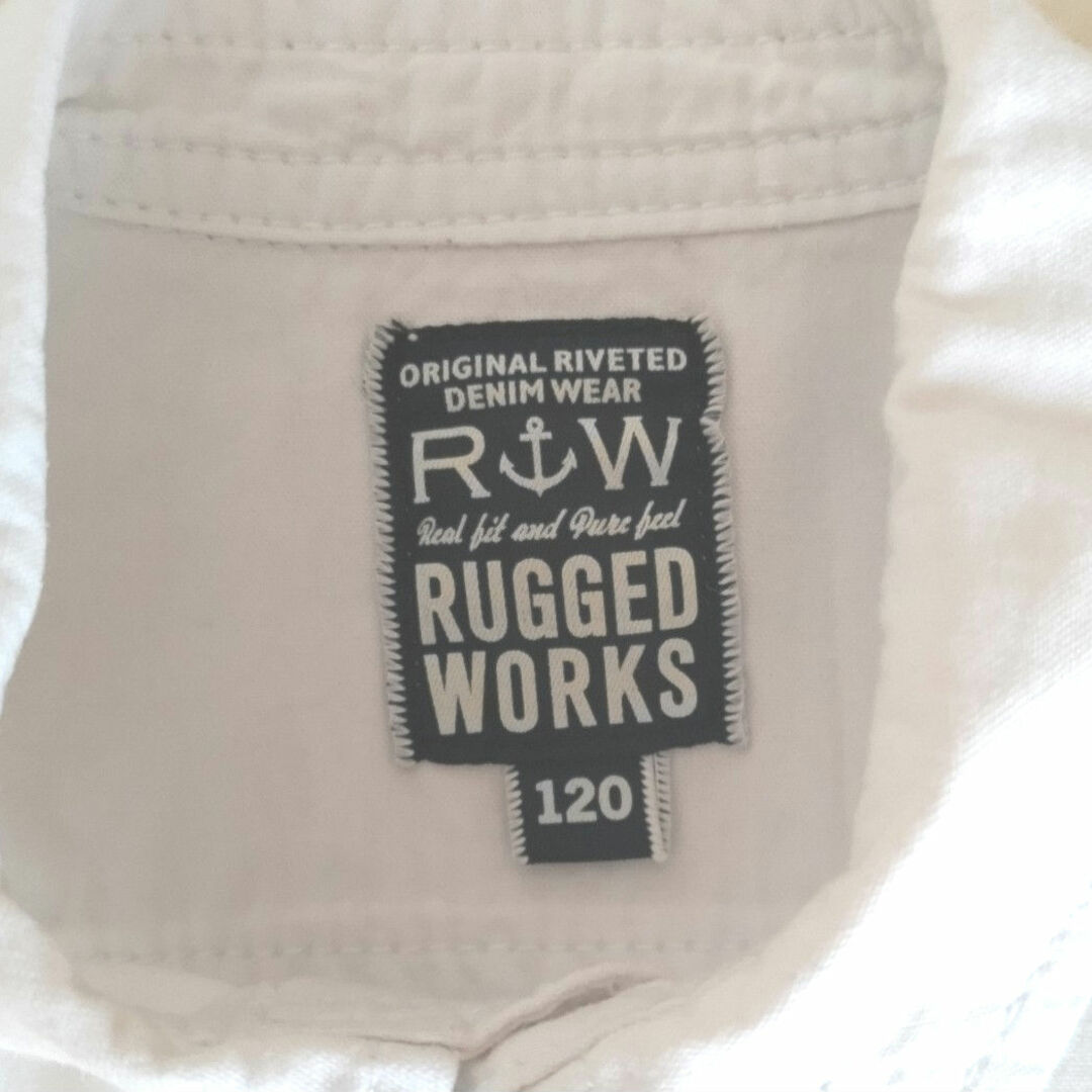 RUGGEDWORKS(ラゲッドワークス)の【美品】RUGGEDWORKS　ネクタイ付きボタンダウンシャツ キッズ/ベビー/マタニティのキッズ服男の子用(90cm~)(ブラウス)の商品写真