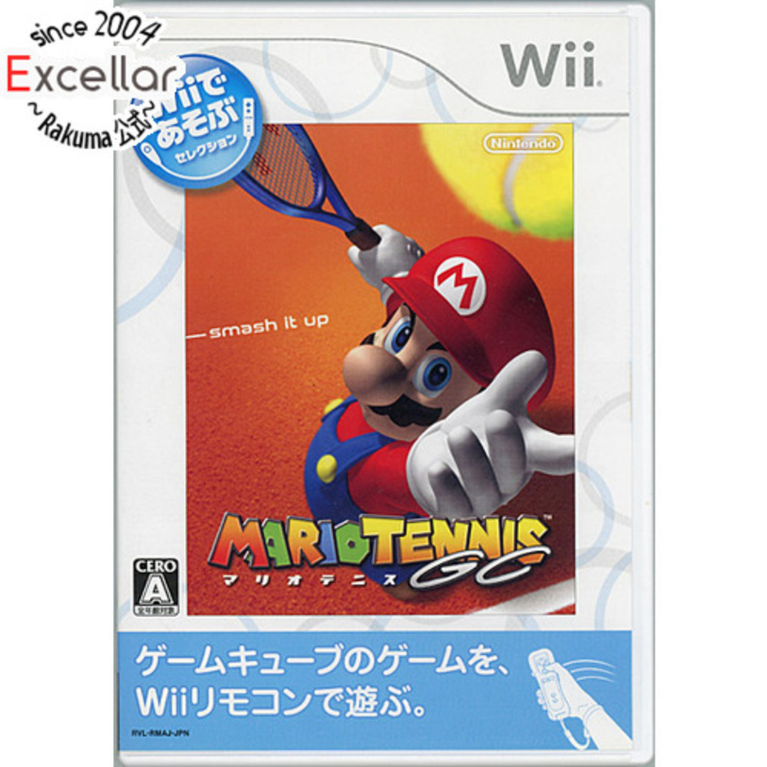 Wii(ウィー)のWiiであそぶ マリオテニスGC　Wii　カバーいたみ エンタメ/ホビーのゲームソフト/ゲーム機本体(家庭用ゲームソフト)の商品写真