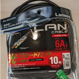 エレコム cat6a LANケーブル ブラック 10m LD-GPA／BK10…(その他)