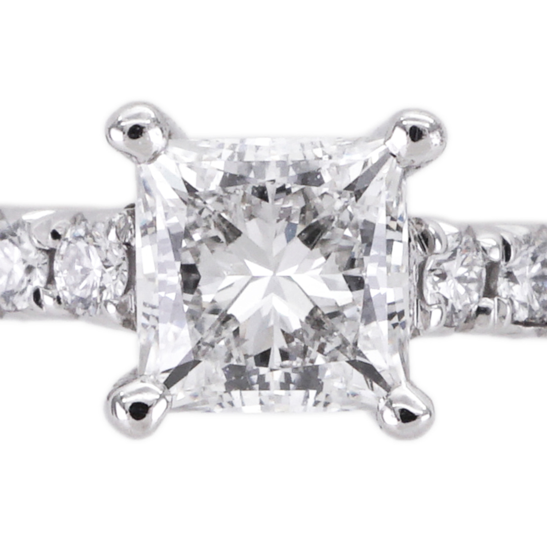 Tiffany & Co.(ティファニー)のティファニー プリンセス カット エンゲージメント リング パヴェ セット ダイヤモンド バンド プラチナ ティファニー ノヴォ リング 指輪 レディースのアクセサリー(リング(指輪))の商品写真