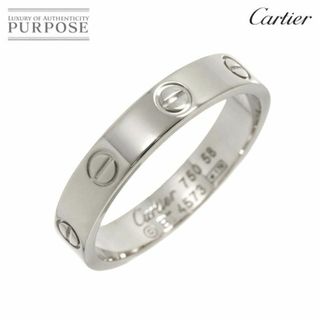 カルティエ(Cartier)のカルティエ Cartier ミニラブ #58 リング K18 WG ホワイトゴールド 750 指輪 VLP 90214084(リング(指輪))