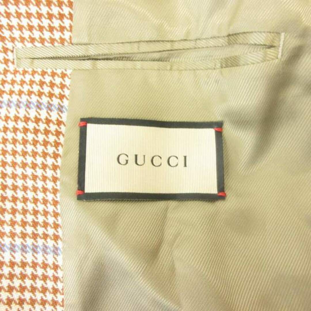 Gucci(グッチ)のグッチ GUCCI タグ付 テーラードジャケット ブレザー 千鳥格子 総裏 46 メンズのジャケット/アウター(テーラードジャケット)の商品写真