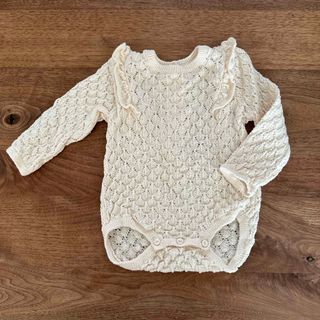 ザラキッズ(ZARA KIDS)のZARAbaby ザラベビー　80 ニットレース　ロンパース(ロンパース)