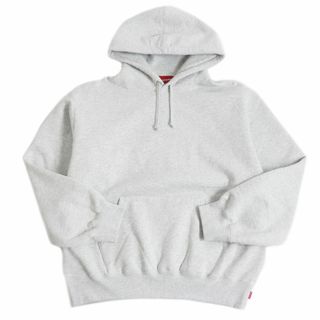 極美品□22AW Supreme/シュプリーム Satin Applique Hooded Sweatshirt バックロゴ 裏起毛 プルオーバーパーカー/フーディー グレー XL