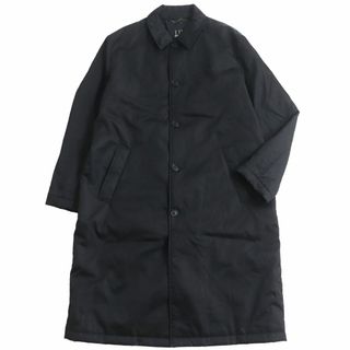 ダンヒル(Dunhill)の美品●dunhill ダンヒル 中綿入り 裏地ロゴ入り ステンカラーコート/ロングコート ブラック 180 イタリア製 正規品 メンズ 秋冬おすすめ◎(ステンカラーコート)