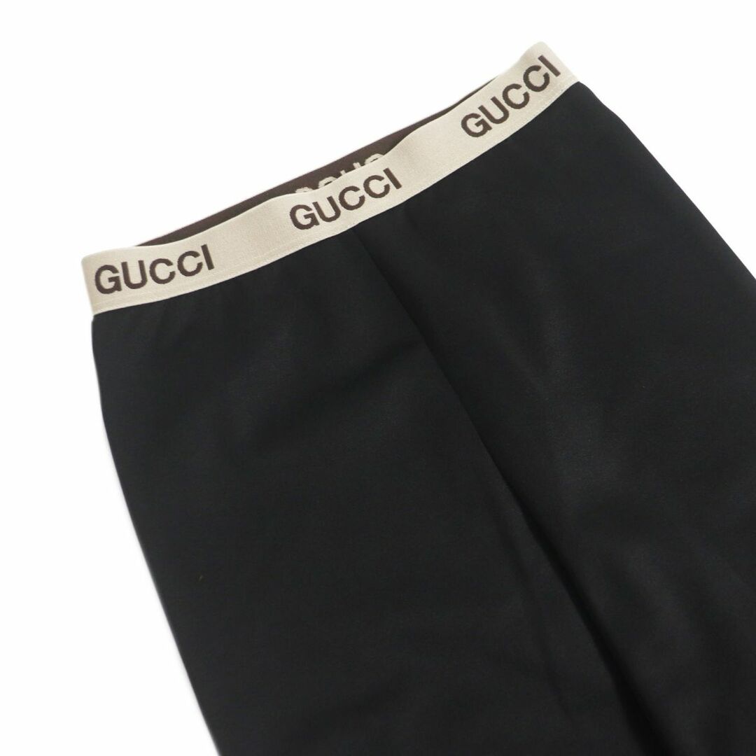 Gucci(グッチ)の未使用品□22SS　GUCCI/グッチ　672400　リブロゴ　レギンス/ストレッチパンツ/スパッツ　ブラック　XS　イタリア製　正規品　伸縮性◎ メンズのパンツ(その他)の商品写真