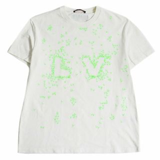 ルイヴィトン(LOUIS VUITTON)の美品□22AW LOUIS VUITTON/ルイヴィトン LVスプレッド エンブロイダリー インサイドアウト コットン 半袖Tシャツ 白 XL イタリア製 正規品(Tシャツ/カットソー(半袖/袖なし))