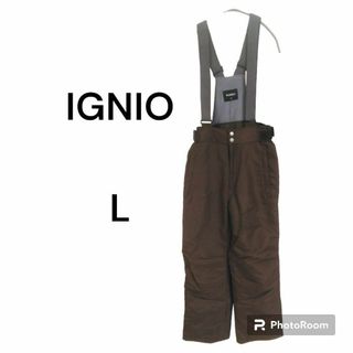 【IGNIO】イグニオ スノーボードウェア下衣 L スキー 茶色 スキー 大きめ(ウエア)