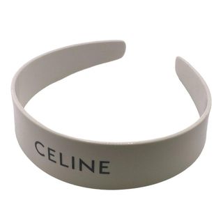 セリーヌ CELINE ヘアアクセサリー
 ロゴレジン カチューシャ ホワイト