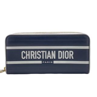 ディオール(Dior)のディオール Dior 長財布
 ヴァイプ ロゴ ラウンドファスナー ネイビー(財布)