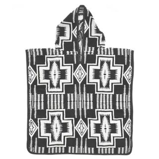 ペンドルトン PENDLETON ポンチョ
 HARDING BLAC JACQUARD CHILDRENS HOODED TOWEL フード付き ブラック